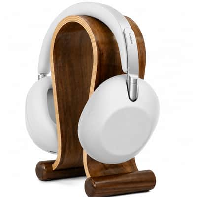 Sony 1000X THE COLLEXION Wireless Headphones, Platinum / Deco Essentials Wood Stand image 5