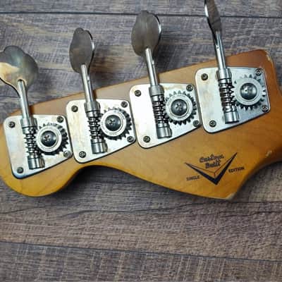 MyDream Partcaster Custom Built - PBass Aged White over Sunburst Hepcat 62' image 10
