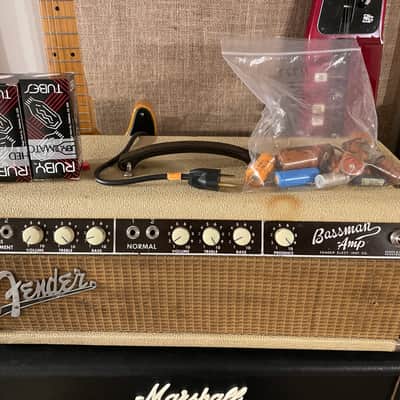 63’ Serviced Fender Bassman 6G6-A/B Brownface 50-Watt Guitar Head & cab Blonde - recapped feb 2024 by Andy Fuchs! image 4