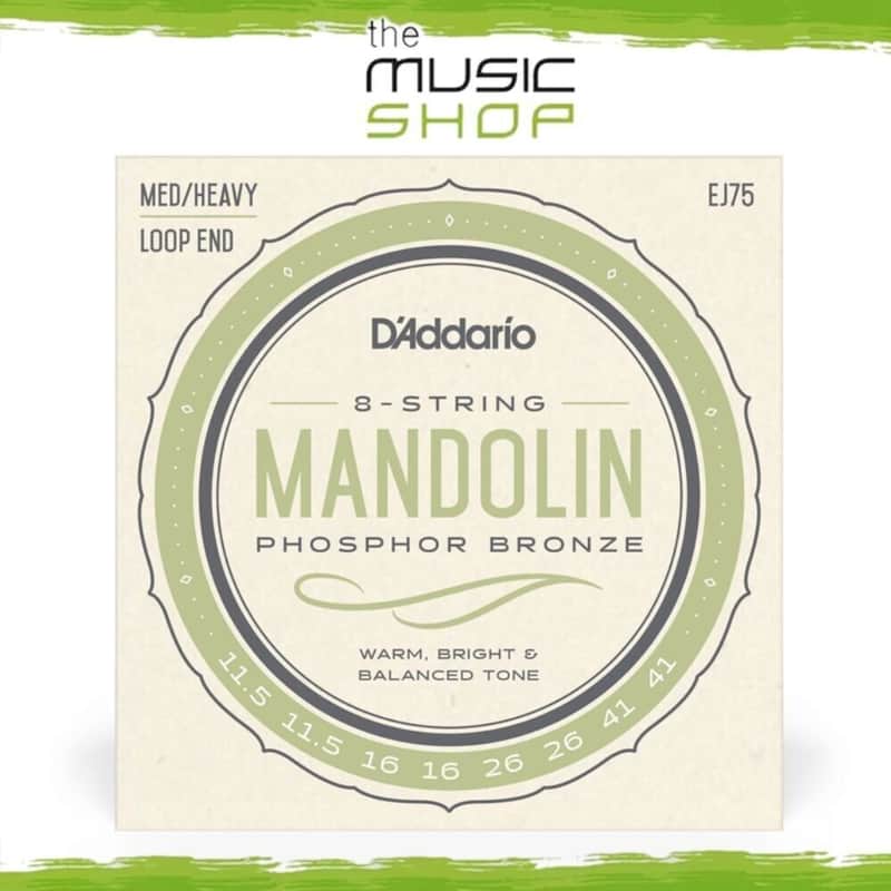 D'Addario 11.5-41 Medium/Heavy Phosphor Bronze 8 String Mandolin Strings - EJ75 image 1