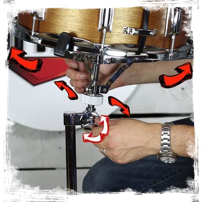 GRIFFIN Stand-Up Snare Drum Stand (Extended XHeight Edition) – Tall Adjustable Chrome Hardware for Practice Pads, Drum Kits & Concert Use image 9