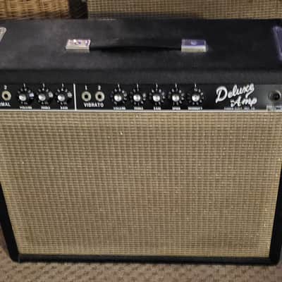Fender Deluxe Blackface 1963 All Original Transforms and Speaker image 1