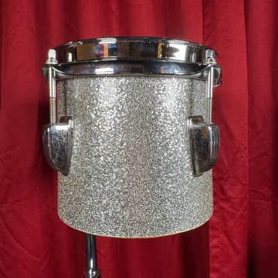 Vintage Ludwig 6" & 8" Tunable Bongos Silver Sparkle image 6