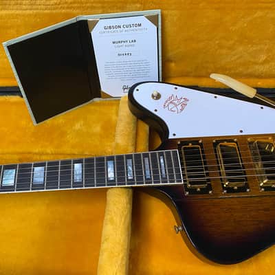 NEW! Gibson Custom 1963 Firebird VII Maestro - Electric Guitar - Vintage Sunburst Murphy Lab Light Aged - Gold Hardware - Custom Shop - 9lbs - Authorized Dealer - G07664 image 12