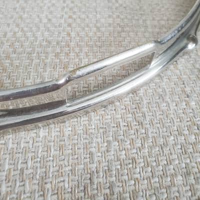 Slingerland 15" 8 Lug Nickel Over Brass Stick Saver Hoop 1950s-60s image 5