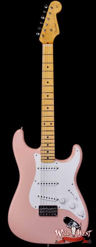 Fender Custom Shop Vintage Custom '55 1955 Hardtail Stratocaster Time Capsule Package Aged Shell Pink 7.25 Pounds image 1