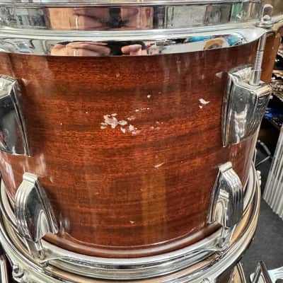 Ludwig Pro Beat Shell Pack, 1970s, 3 Ply, Mahogany Cortex image 10