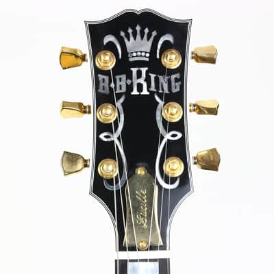 2011 Gibson Custom BB King Lucille Black | Ornate Crown Headstock Inlay ES 355 Dual Input Jacks image 8