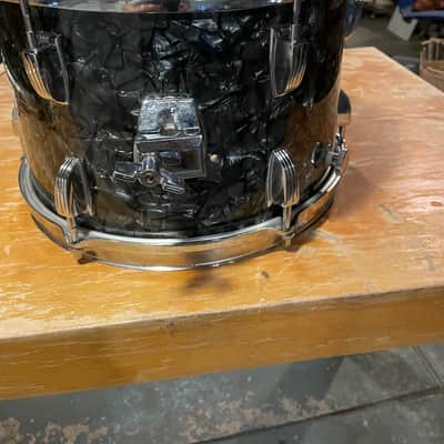 Ludwig Blue Olive Badge 70’s Black Diamond Pearl image 5