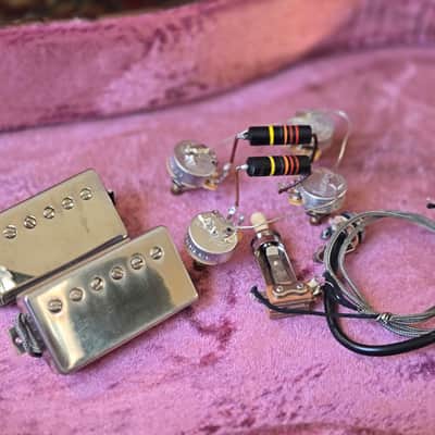 Gibson CustomBucker Pickups Set - Custom Shop Les Paul ’59 R9, Complete Harness LUXE PIO BB Caps ~ Custom Buckers PAF image 1