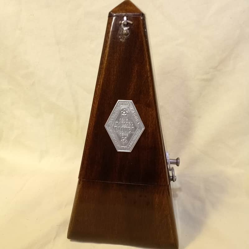 Fully Restored Paquet Antique Maelzel Bell Metronome 1900s Walnut / Fruitwood, Has Silver Trim image 1