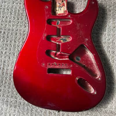 Fender American Vintage '62 Stratocaster Body 1990 Candy Apple Red image 1