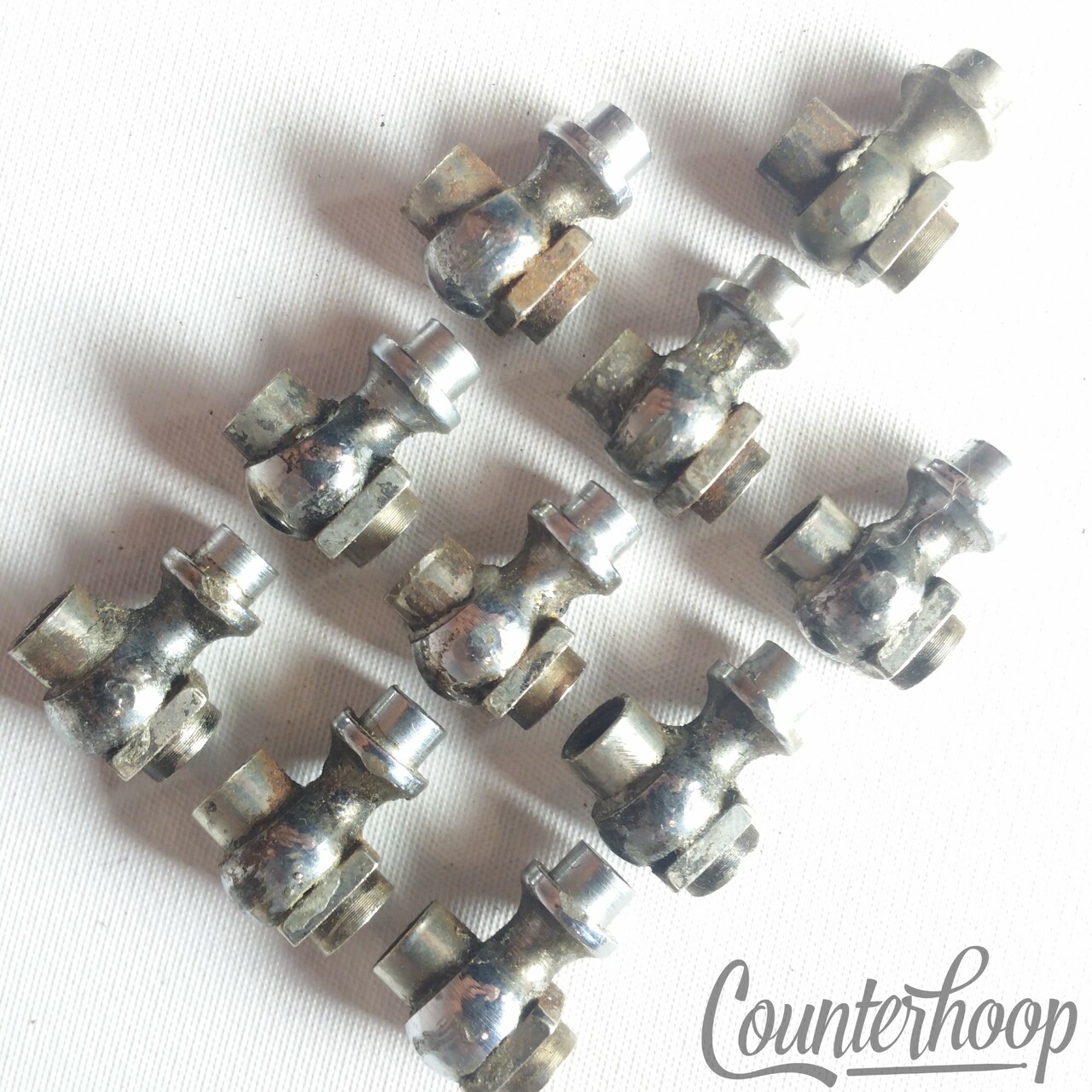 Early American Single-Point Threaded Tube Lugs Snare/Tom/Bass Drum Set10x 1900s — main photograph