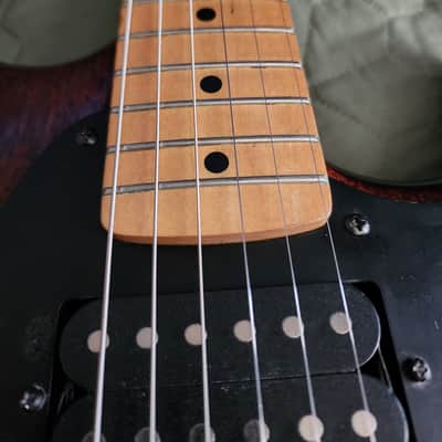 1981 Ibanez Blazer  string thru Brown with gigbag image 10