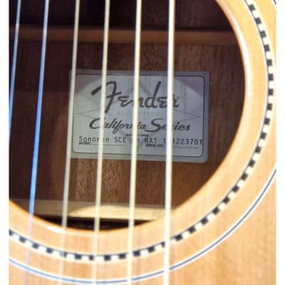 Fender Sonoran SCE LH - Acoustic Electric Guitar - Natural - Excellent w/ Hard Case image 15