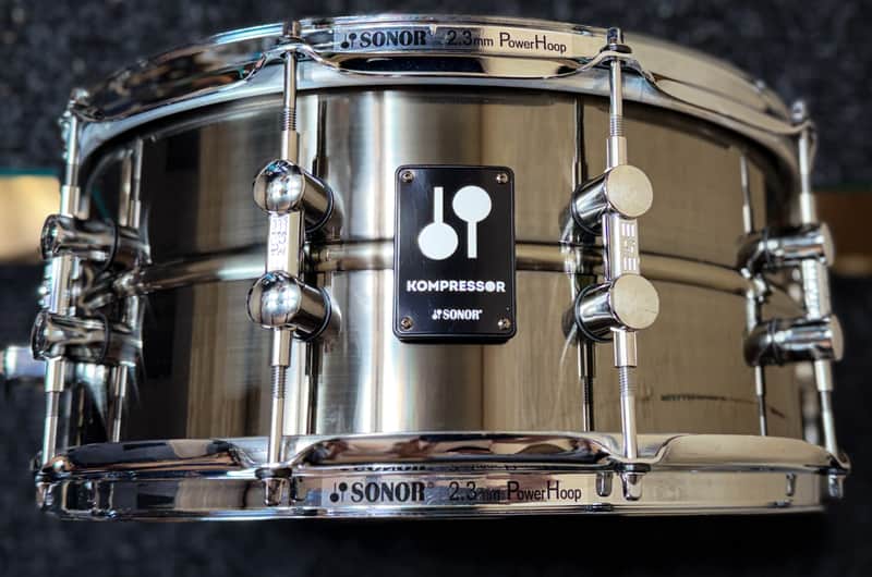 Sonor Kompressor 14x6.5" Brass Snare Drum 2023 - Present - Black Nickel image 1