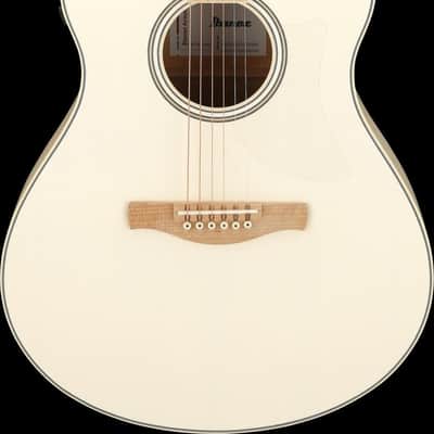 Ibanez AAM370E-OAW Advanced Acoustic AAM Acoustic Guitar 6-String - Open Pore Antique White image 10