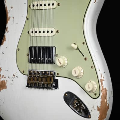 Fender Custom Shop '62 Stratocaster HSS Heavy Relic- Olympic White 2026 (R147998) image 11