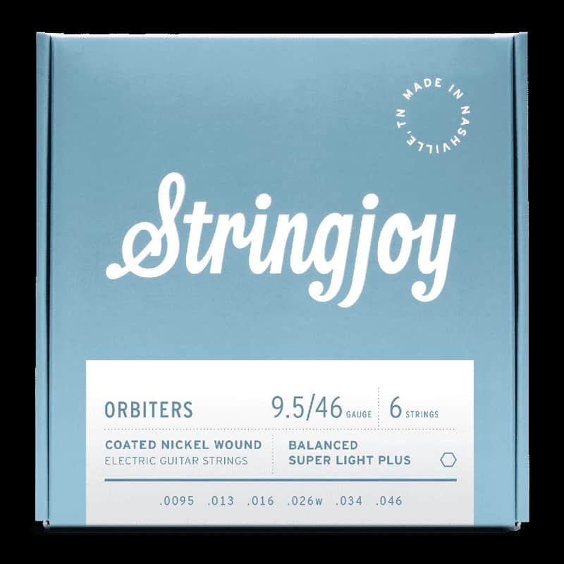Stringjoy Orbiters Balanced Super Light Plus Gauge (9.5-46) Coated Nickel Wound Electric Guitar Strings image 1
