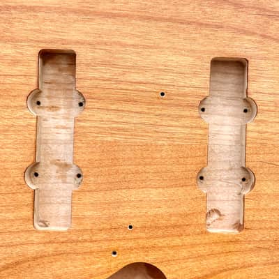 Warmoth Jazz Bass Body, Two Piece Light Alder, Oil Finish image 4