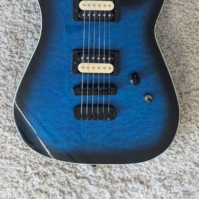 Dean MDX Electric Guitar, Quilt Maple, Trans Blue Burst Finish, Model MDX QM TBB image 1
