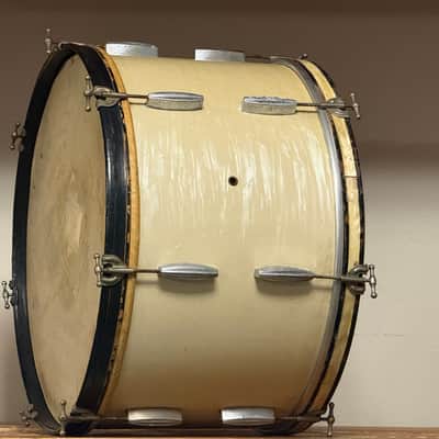 1940's Gretsch 24" BroadKaster White Marine Pearl 14x24 Bass Drum 3-ply image 16