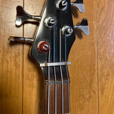 1987 Greco Atomic medium scale bass black with 80s graphics image 7