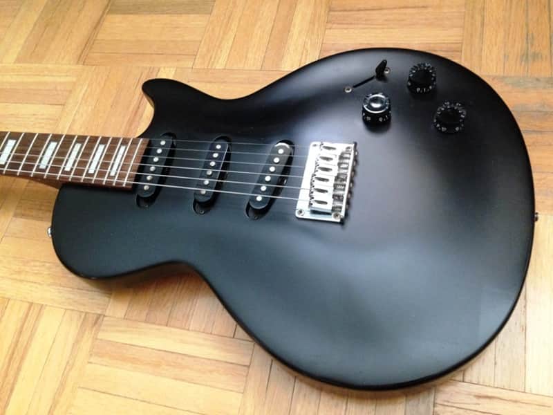 1994 ESP Grassroots Gothic Les Paul Strat Guitar Matte Black Goth