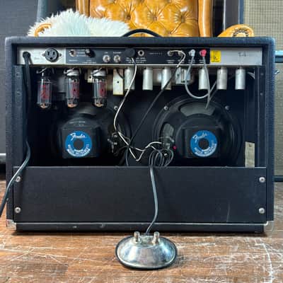 1976 Fender Vibrolux Reverb Vintage 1970s CBS Silverface Made In USA 2x10 Tube Combo Amplifier W/ Original Footswitch & Cover! image 5