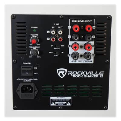 Rockville Rock Shaker 12" Inch White 400w Powered Home Theater Subwoofer Sub image 10