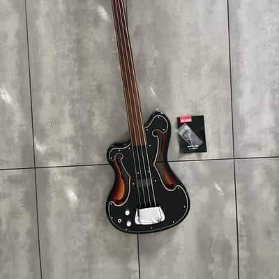 2022 Eastwood EUB-1 fretless Bass Left Handed Lefty sunburst *like new* image 3