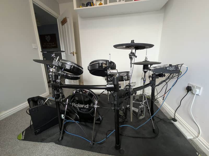 Roland TD-30K V-Drum Kit with Mesh Pads 2010s - Black image 1