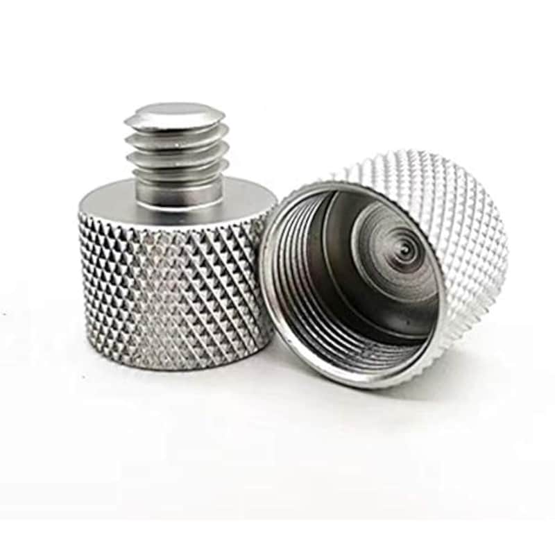 Mic Stand Adapter 5/8" To 3/8" Tripod Thread Screw Adapter For Microphone Stand Mount Microphone Stand Adapter To Tripod Adapter 2 Pack image 1