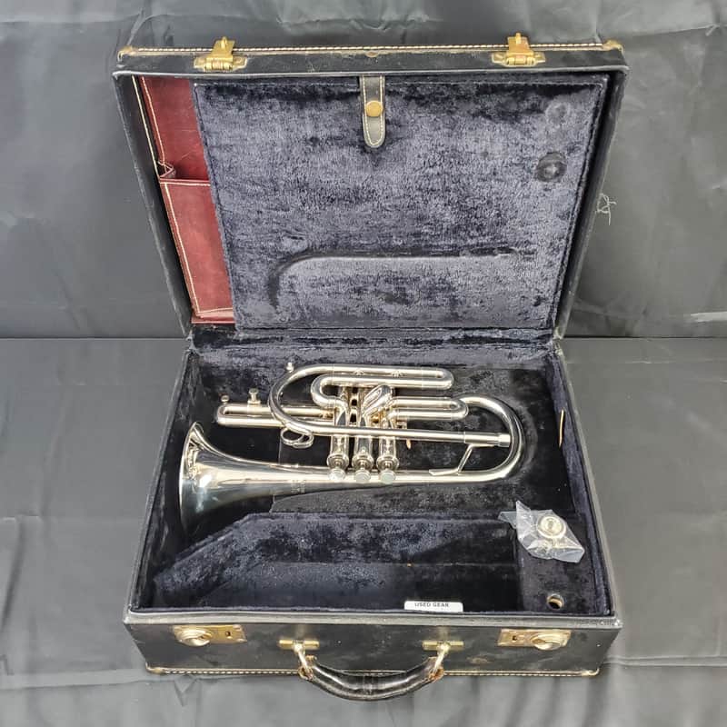 Getzen 800S-LBWT Eterna Bb Cornet | Large Bore with 1st Valve Trigger - Silver Plated image 1