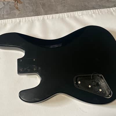 1980's Japan Charvel Jackson Model 2B P & J Black Bass Guitar Body image 12