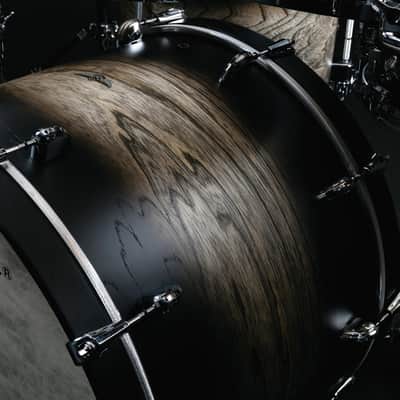 Tama TWB2018-ASBJ STAR Walnut Bass Drum 20 - Satin Black Japanese Sen Burst image 3