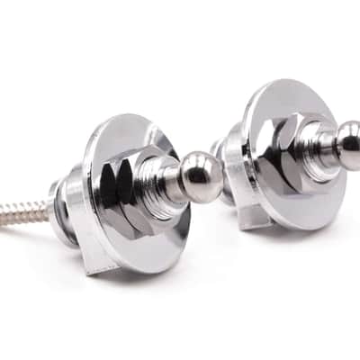 Tone Ninja Classic Schaller-style Straplock, pair (2), Chrome image 1