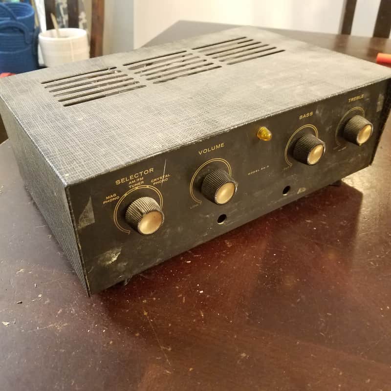 Heathkit Mono integrated tube amp 14 Watt EA-3 EL84 push pull 1959 - MCM black and gold