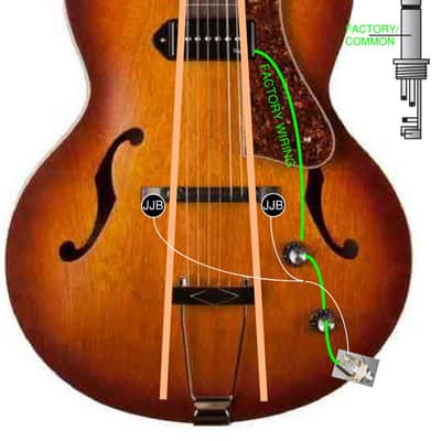 CUSTOM DUAL SOURCE! - Godin 5th Avenue Kingpin 2010s w/ Blender Pedal image 1