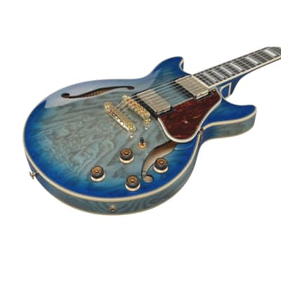 Ibanez Artcore AM93QA-JBB Jet Blue Burst - Electric Guitar image 6