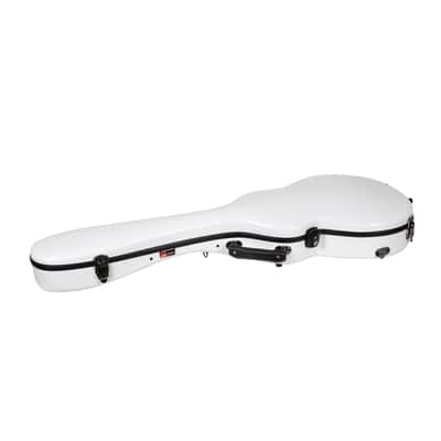 Crossrock Deluxe Fiberglass Guitar Case for Les Paul Electric Guitars with TSA lock-White image 5