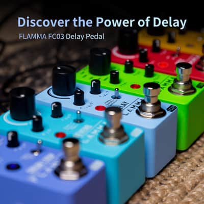 FLAMMA FC03 Delay Pedal Electric Guitar 3 Delay Effects Modes Analog Real Echo Tape Echo True Bypass image 2