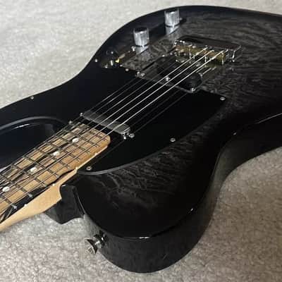 Fender American QMT Telecaster with Pale Moon Ebony Fretboard 2020 - Transparent Black image 10