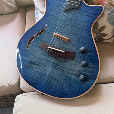 Taylor T5z Pro Pacific Blue Figured Maple w/ Graph Tech Ratio Tuners + OHSC | Excellent image 10