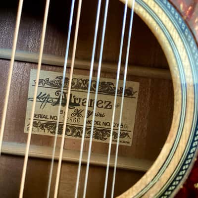Alvarez DY 58 9 string Yairi Acoustic/Electric 1979 - Natural Wood image 7