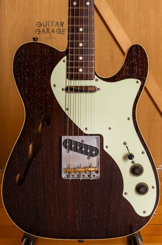 Fender Japan Telecaster neck on a custom Thinline Wenge top ash body with binding - 3 kg - handwound pickups - 4-way wiring image 1