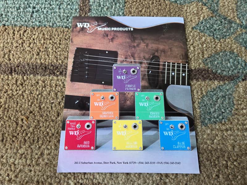 Vintage Circa 1990's WD Dan Armstrong Pedal Reissue Flyer! Rare, Original Case Candy, Paperwork! image 1