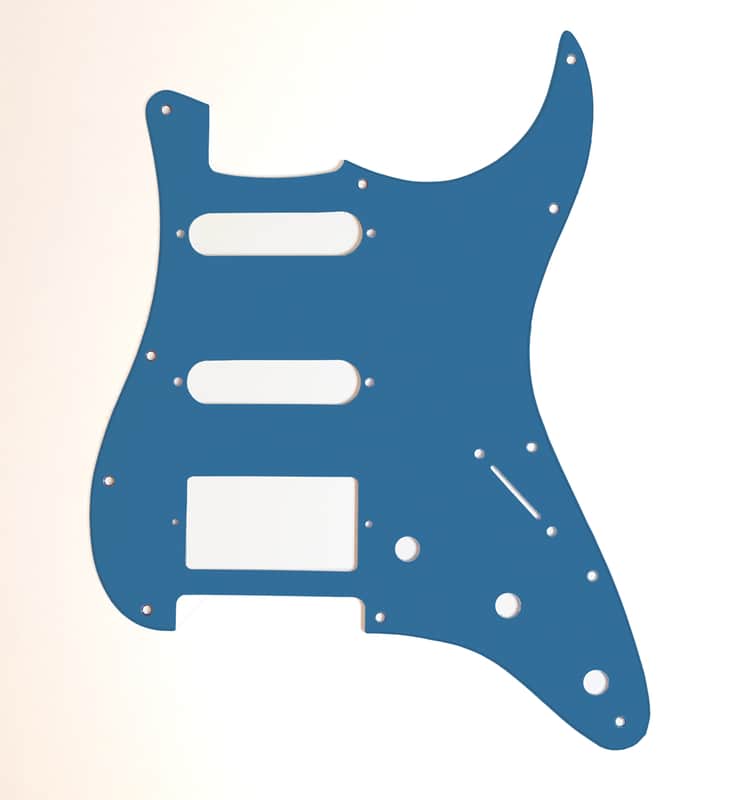 Carmedon Electronics Stratocaster Pickguard 2021 Crystal Lake Placid Blue HSS image 1