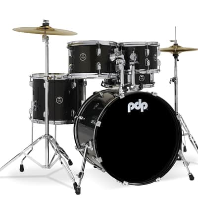 Pacific Drums Center Stage Complete Drumkit, 5 Drum Set, Iridescent Black Sparkle, 7x10, 8x12, 12x14 Floor, 14x20 Kick, 5x14 Snare (PDCE2015KTIB) image 1