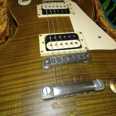 Bacchus Live Road 2000s - Reliced Amber Flame Top, Killer Look and Tones, Blue Tweed Hardshell Included image 2